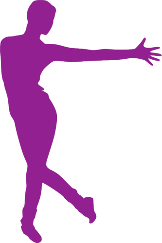 紫色的舞蹈家绘图