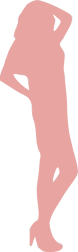 Pink posing model