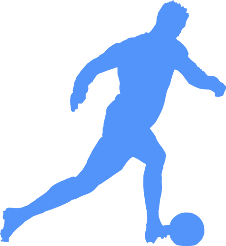 Blau-Football-Spieler