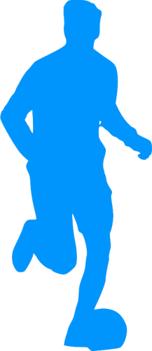 Silhouette of a footballer