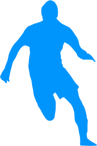 Gambar pemain sepak bola biru