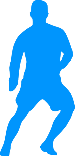 Torhüter blaue silhouette