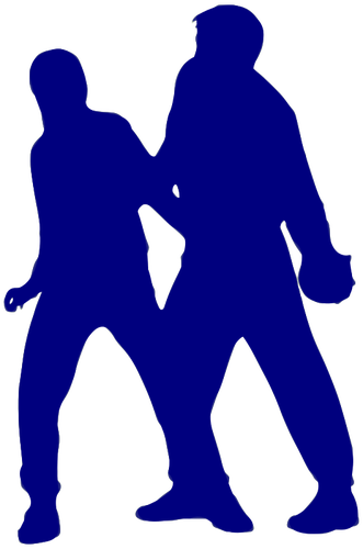 Blaue Handball silhouette