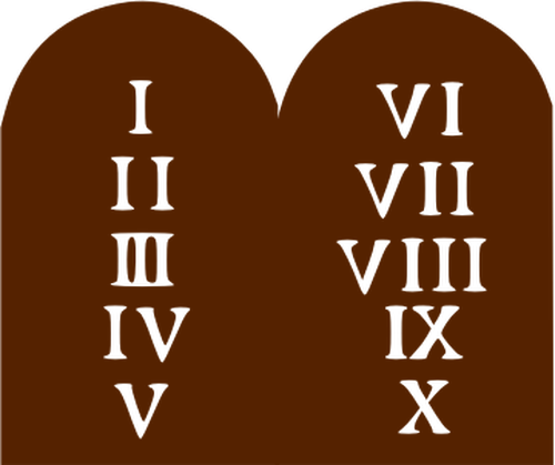 Ten Commandments board vector image