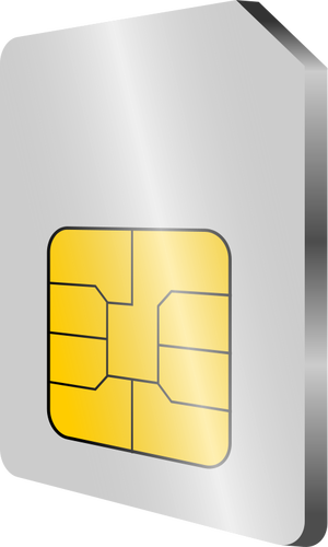 Mobilní telefon SIM kartu vektorový obrázek
