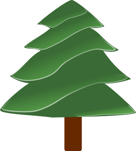 Simple evergreen vector image