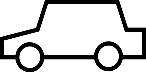 رسومات متجه رمز سيارة بسيطة