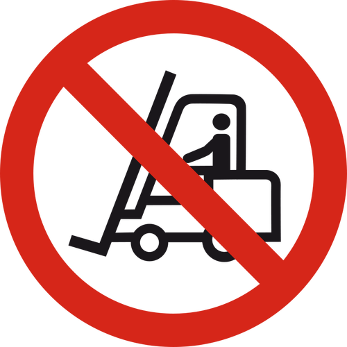 No forklift sign vector image