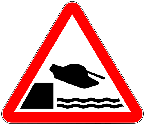 Malul râului vector drum Simbol