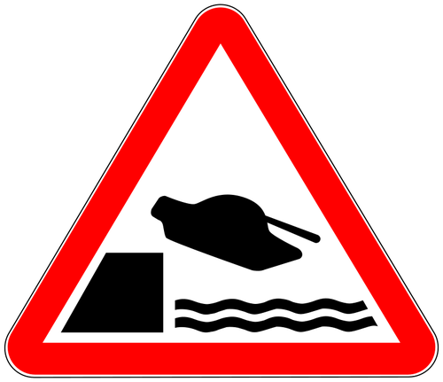 River bank vector road symbol