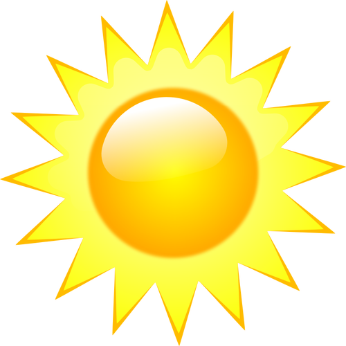 Vector image of weather forecast color symbol for sunny sky