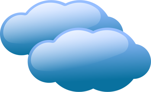 Vector illustration of weather forecast color symbol for cloudy sky