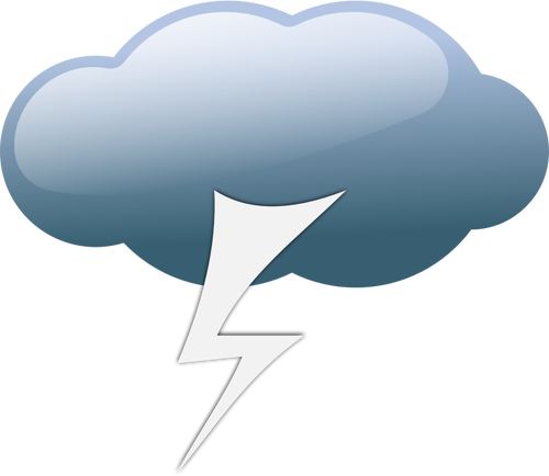 Tmavě modrá overcloud thunder znamení Vektor Klipart