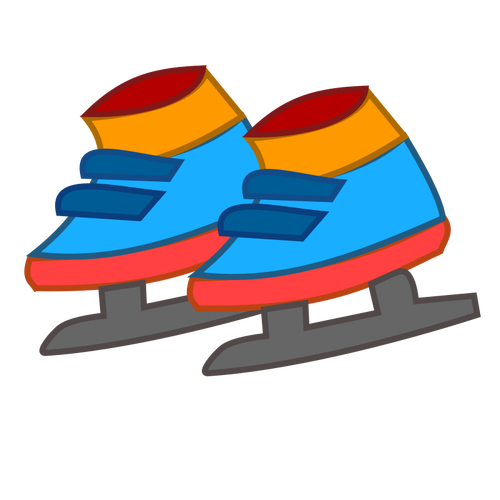 Figure patins vector clipart