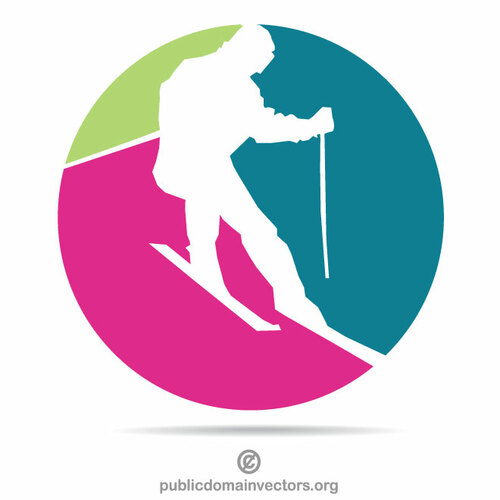 Kayak okulu logo türü konsepti