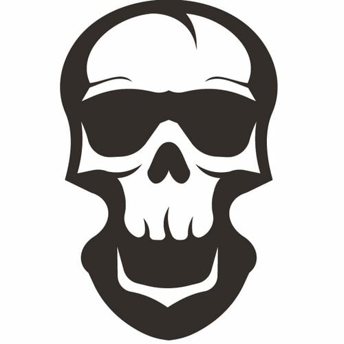 Skull silhuett grafikk