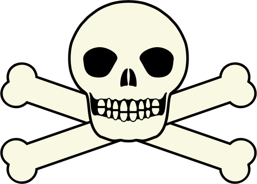 Traditional pirates flag skull vector clip art