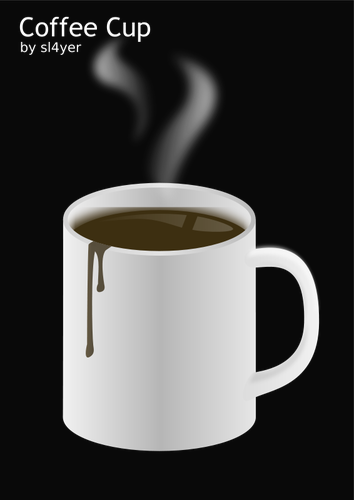 Vektorbild av en kopp hett kaffe