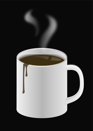 Cup of hot coffee vector drawing