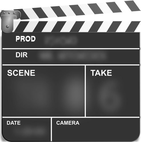 Movie action clapper board vector clip art