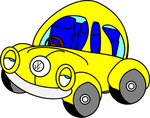 Vector bildet av VW Boble med øyne