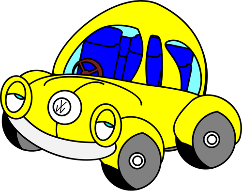 Vector image of VW beetle with eyes