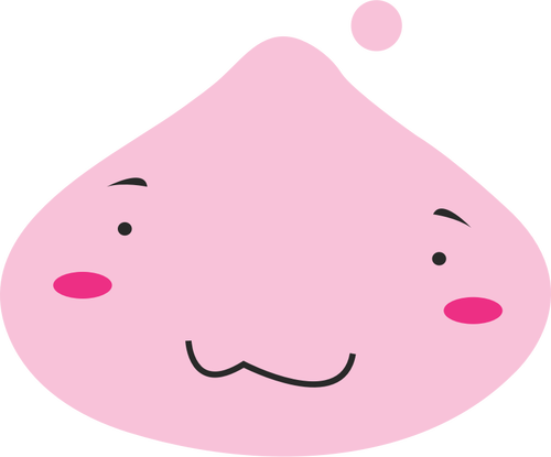 Vector image of pink slime head