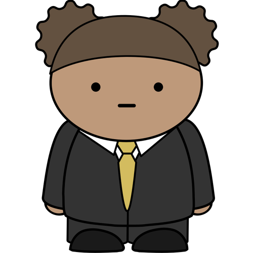 Cartoon boy in suit