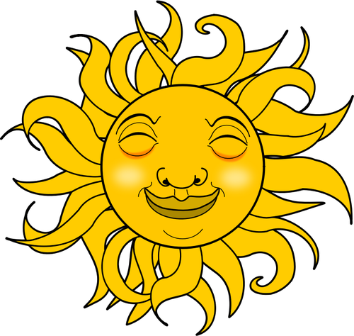 Summer smiling Sun vector image