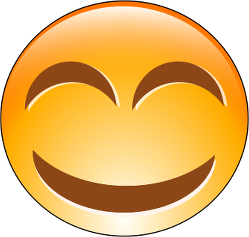 Vektor ClipArt-bilder av orange fräcka smiley