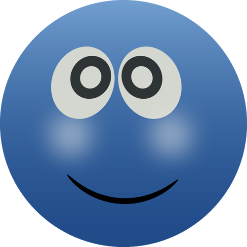 Blauwe smiley