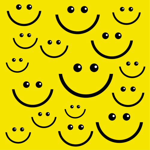 Smiley faces background vector image