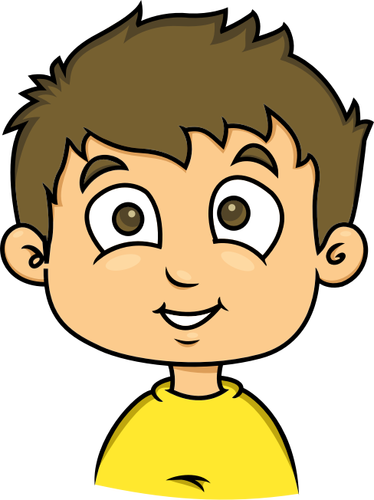 Smiling face of a child vector drawing