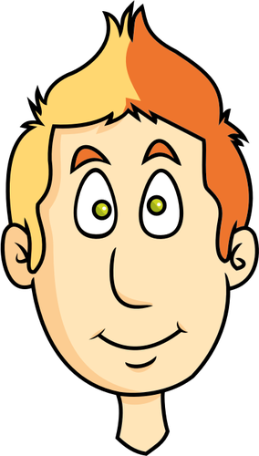 Smiling teen profile avatar vector graphics