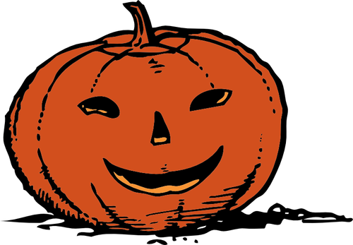 Scary smiling Jack-o-lantern vector graphics