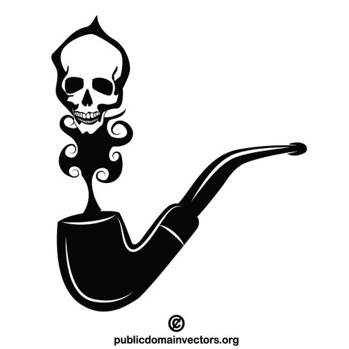 Skull in smoke | Public domain vectors