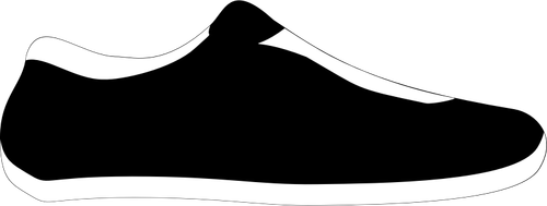 Black and white sneaker clip art