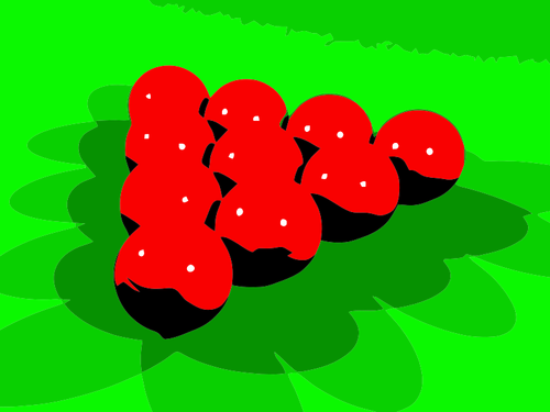 Red snooker balls vector clip art
