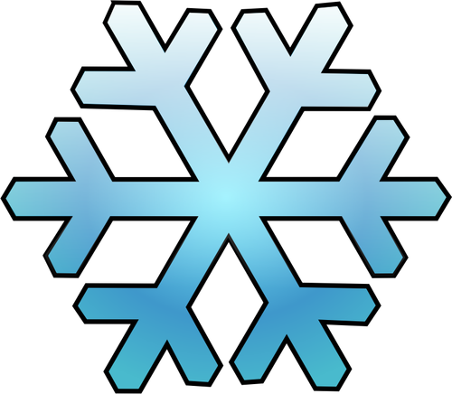 Vektor illustration av skuggade blå snowflake