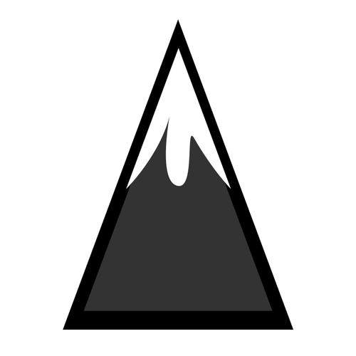 Download Snow-capped mountain vector silhouette | Public domain vectors