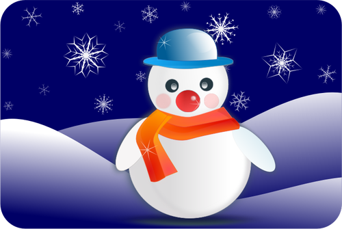 Glossy snowman vector graphics