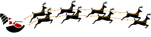 Santa med åttende vector illustrasjon