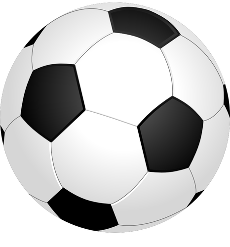 光沢のあるサッカー ボールのベクトル グラフィック