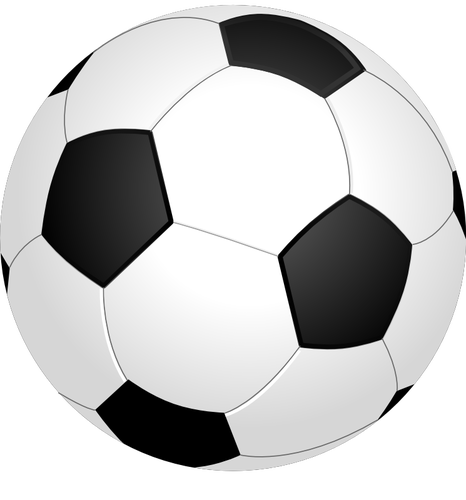 Vector graphics of shiny soccer ball