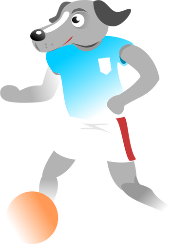 サッカー犬ベクトル画像