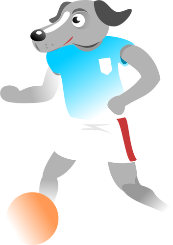 Fútbol perro vector de la imagen