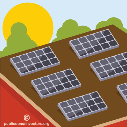 Paneles solares en el techo