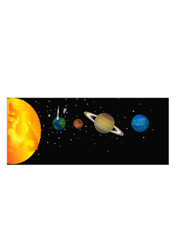 太阳系矢量图像