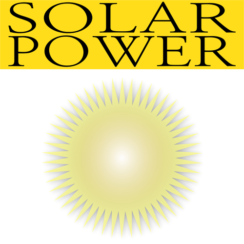 Dibujo del icono energía solar vectorial