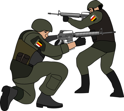 Soldaten in der Schlacht